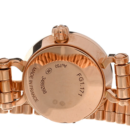Hermes 18K Rose Gold Diamond 16mm Faubourg Double Tour Quartz Watch 4 of 4