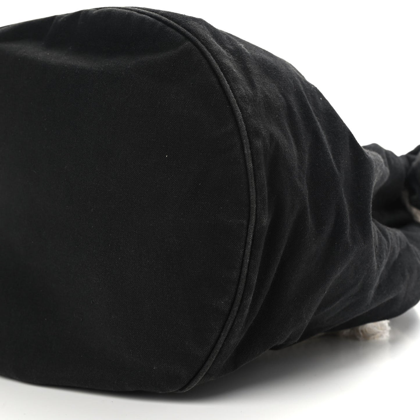 Canvas Drawstring Backpack Black White