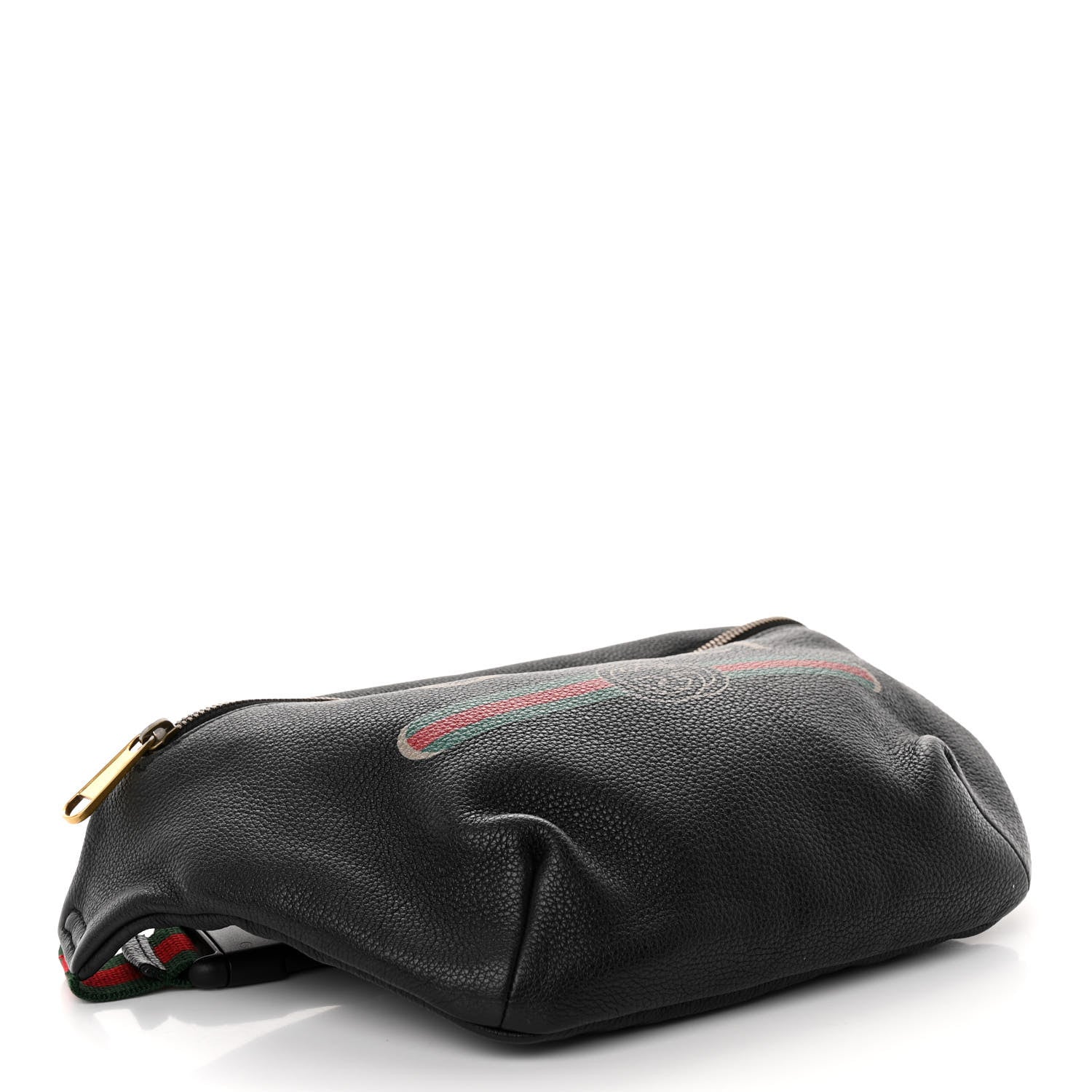 Gucci Grained Calfskin Logo Belt Bag Black 4 of 9