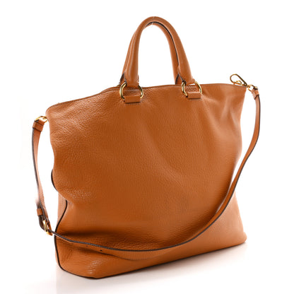 Prada Vitello Daino Shopping Tote Ambra 3 of 11