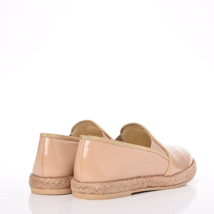 Chanel Patent CC Loafers Espadrille 35 Beige 4 of 9