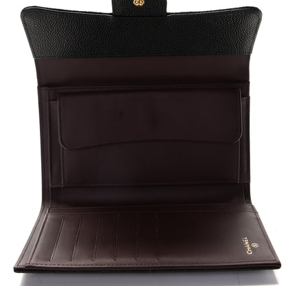 Chanel Caviar Quilted Long Flap Wallet Black 5 of 8