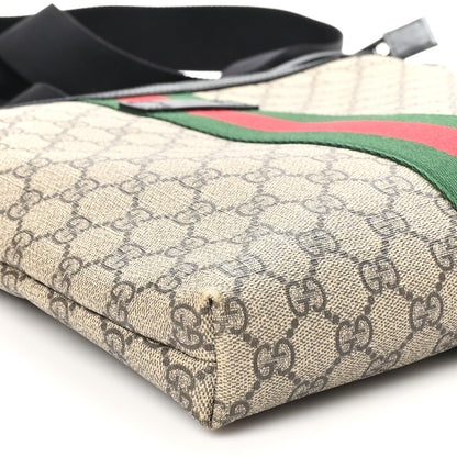 Gucci GG Supreme Monogram Web Messenger Bag Black 9 of 10