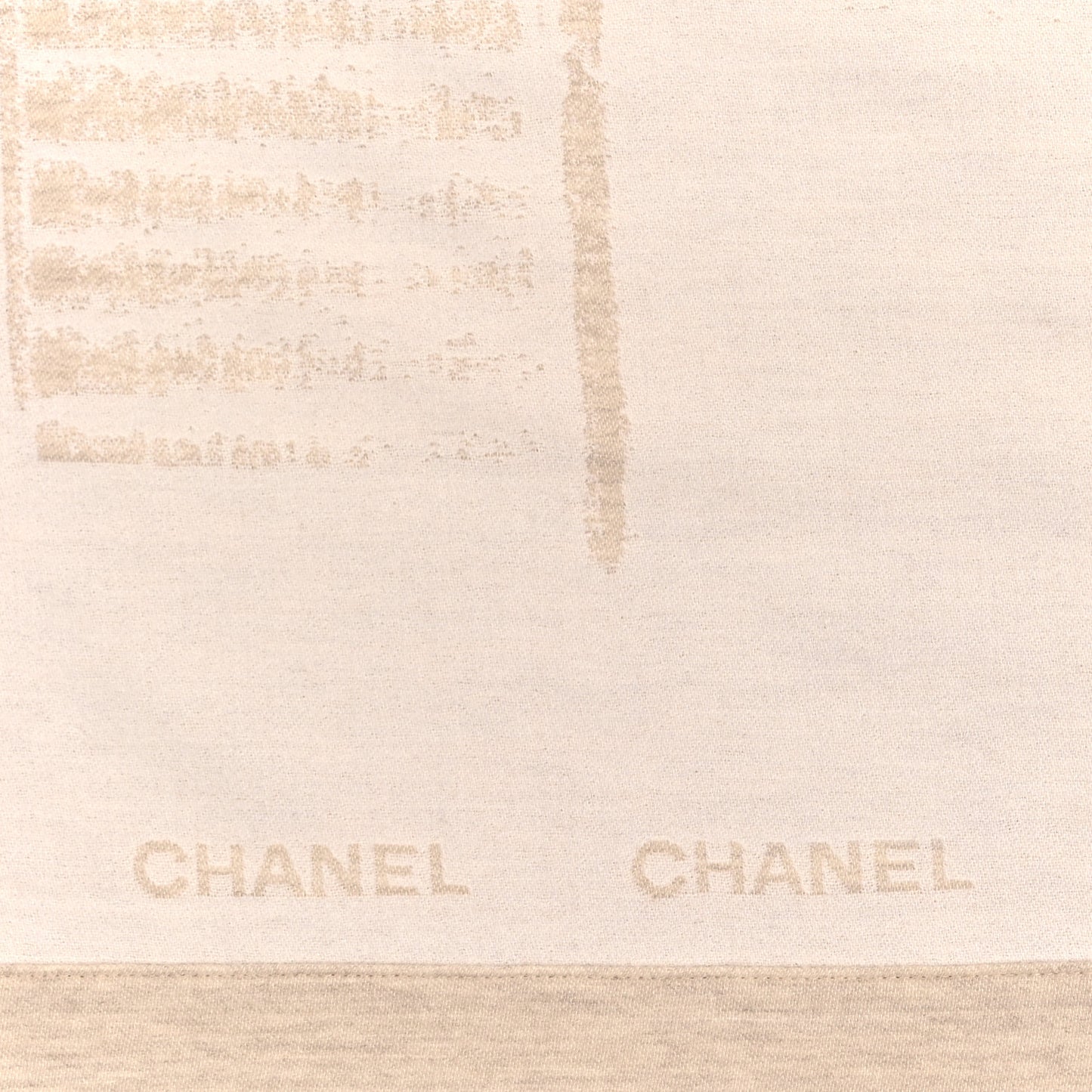 Wool Silk Woven Scarf Shawl Beige