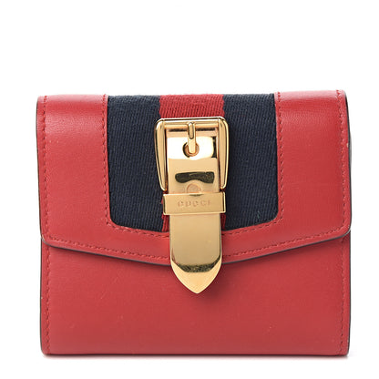 Gucci Calfskin Sylvie Wallet Hibiscus Red 1 of 7