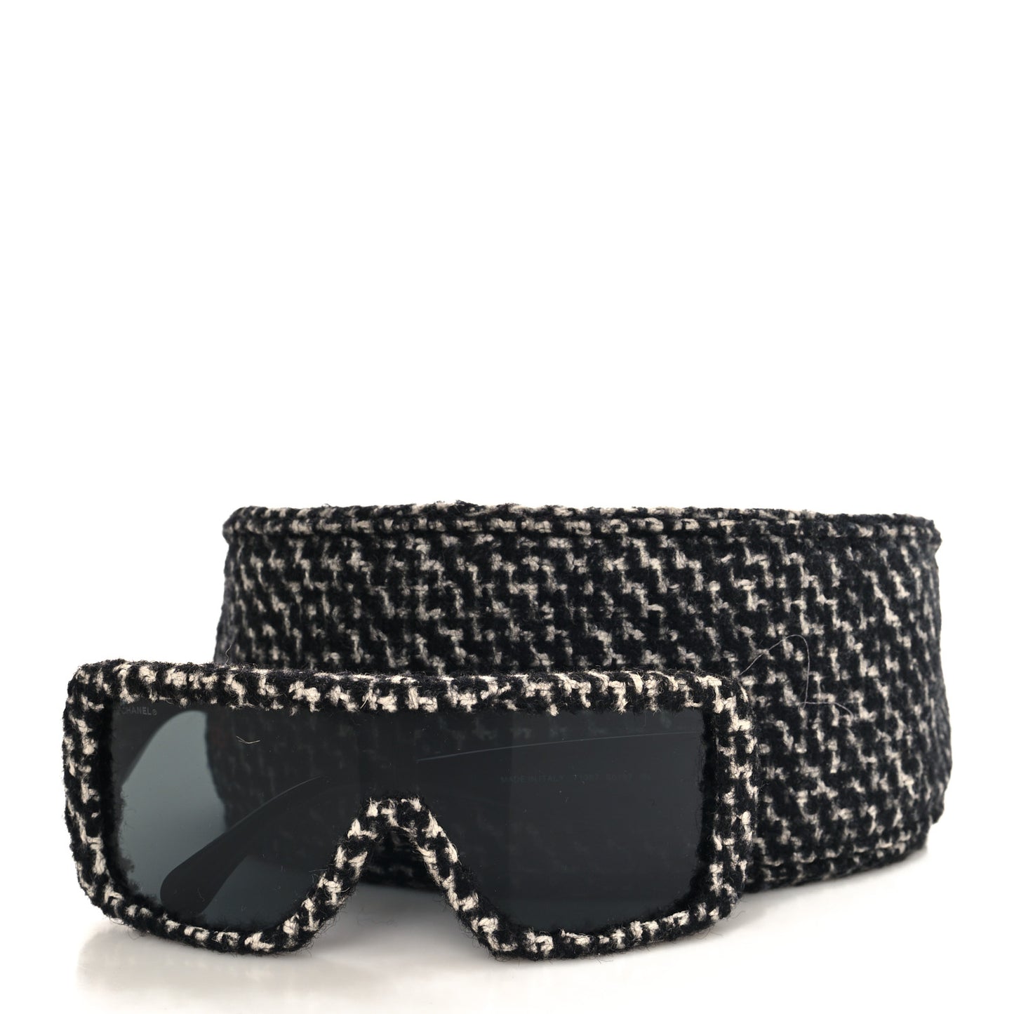 Tweed Shield Sunglasses 71367 Black Red