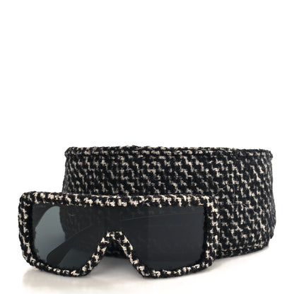 Chanel Tweed Shield Sunglasses 71367 Black Red 8 of 8