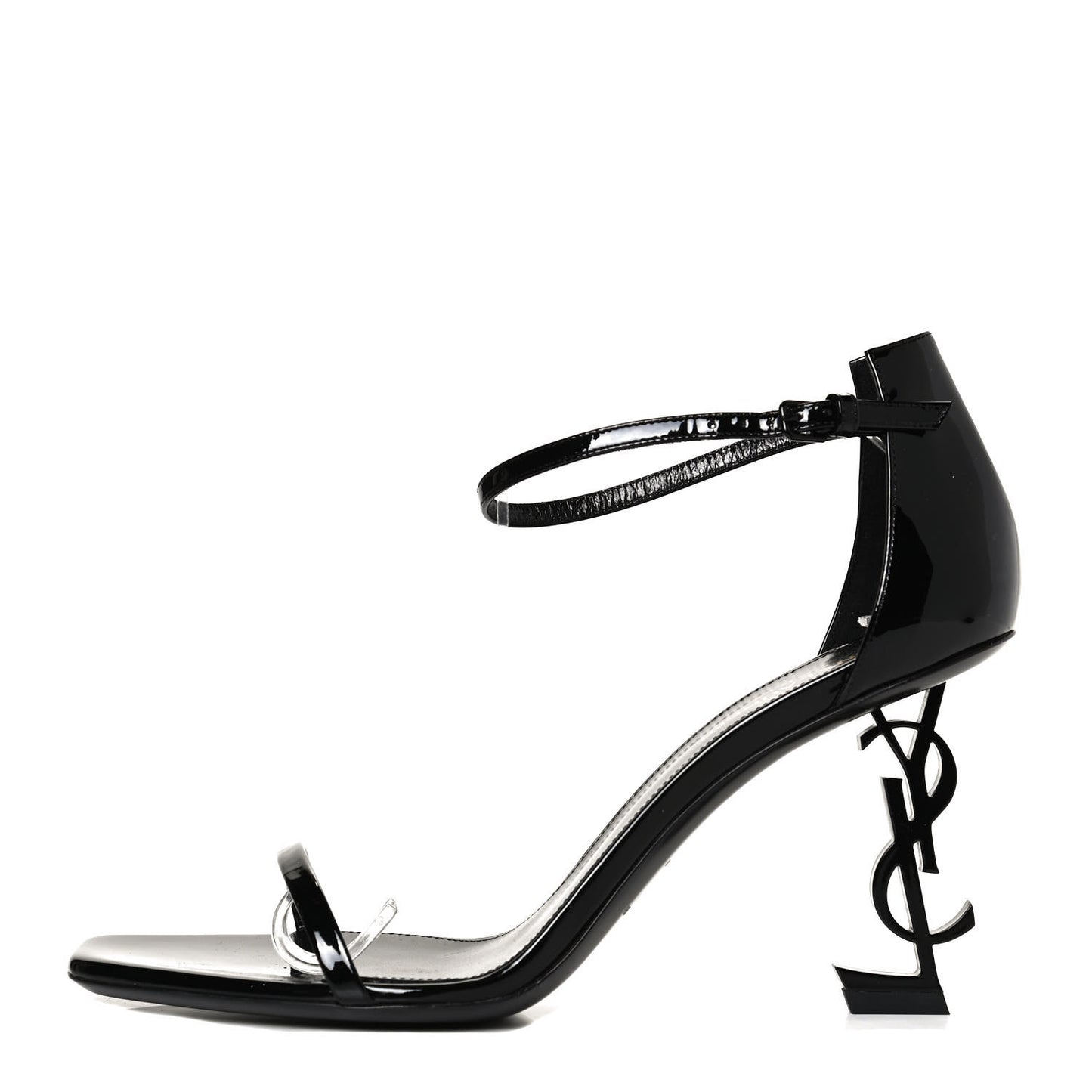 Patent Calfskin Opyum 110 Sandals 39 Black