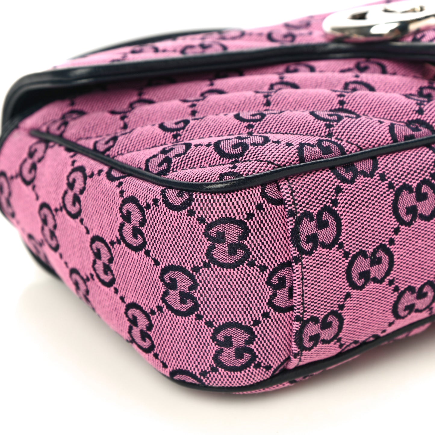 Monogram Multicolor Matelasse Diagonal Small GG Marmont Shoulder Bag Pink Blue