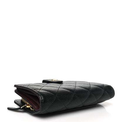 Chanel Caviar Quilted Zipped Pocket Wallet Black 4 of 11