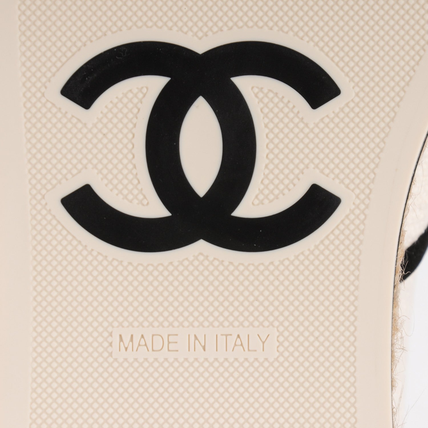 Chanel Cotton Lace Up Espadrilles 39.5 Light Beige Dark Beige 6 of 7