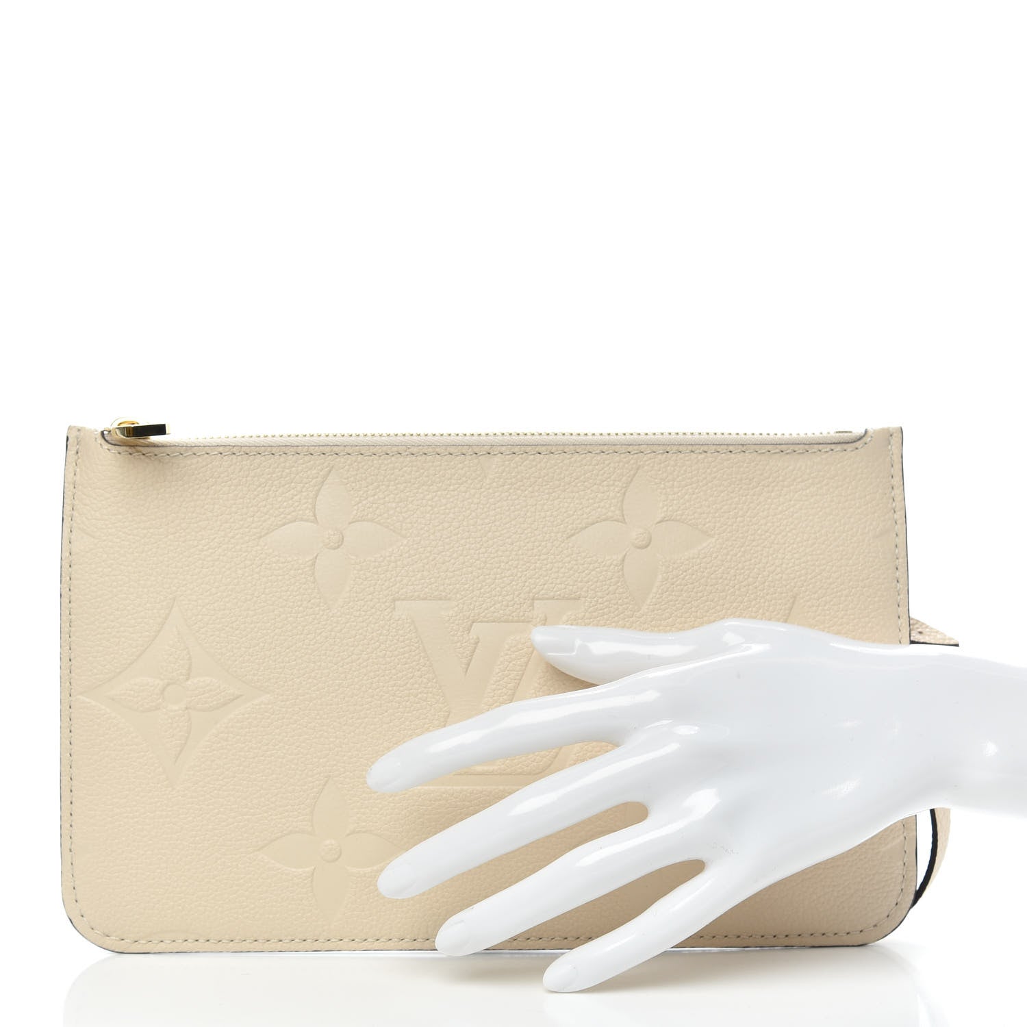 Louis Vuitton Empreinte Monogram Giant Neverfull MM Pochette Cream 2 of 6