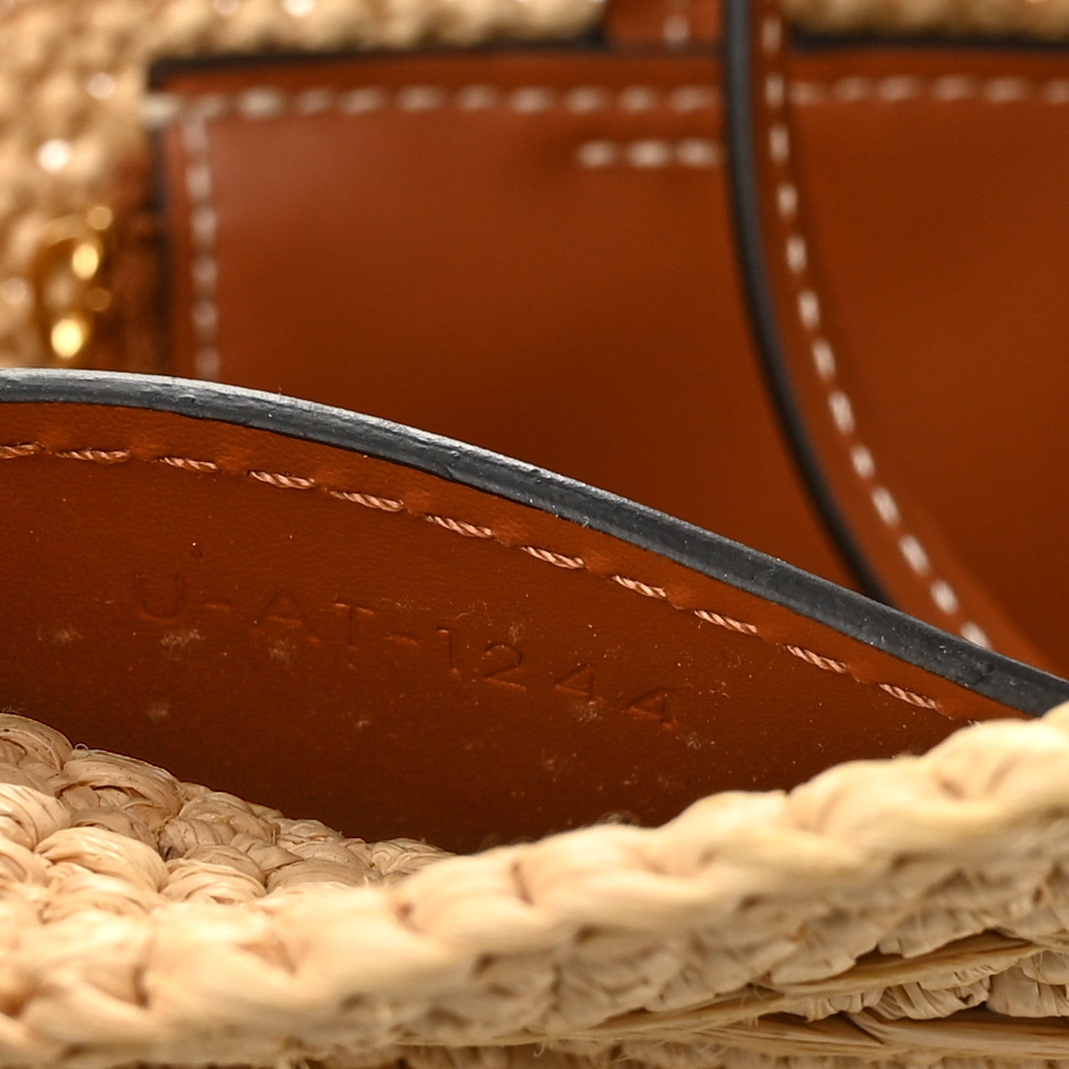 Celine Raffia Calfskin Triomphe Teen Panier Tan 8 of 12