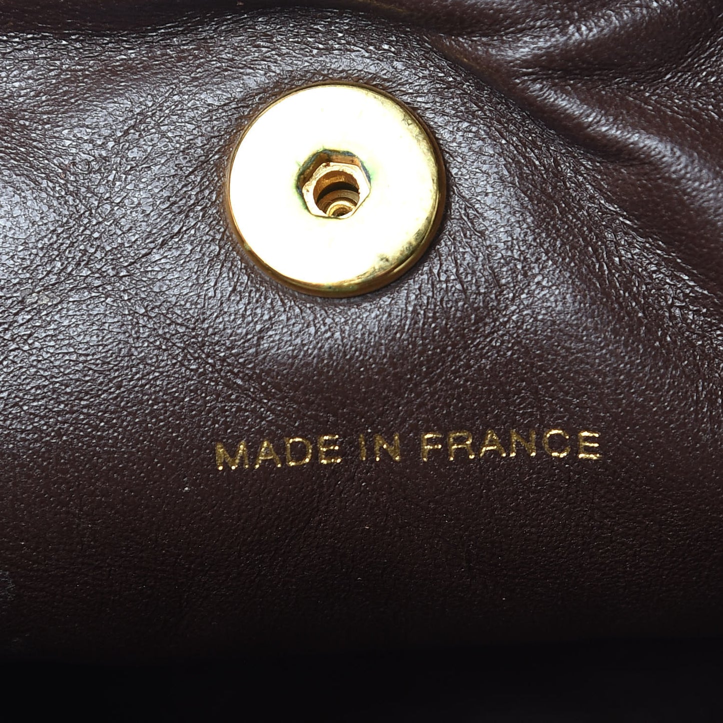 Lambskin Quilted Backpack Brown