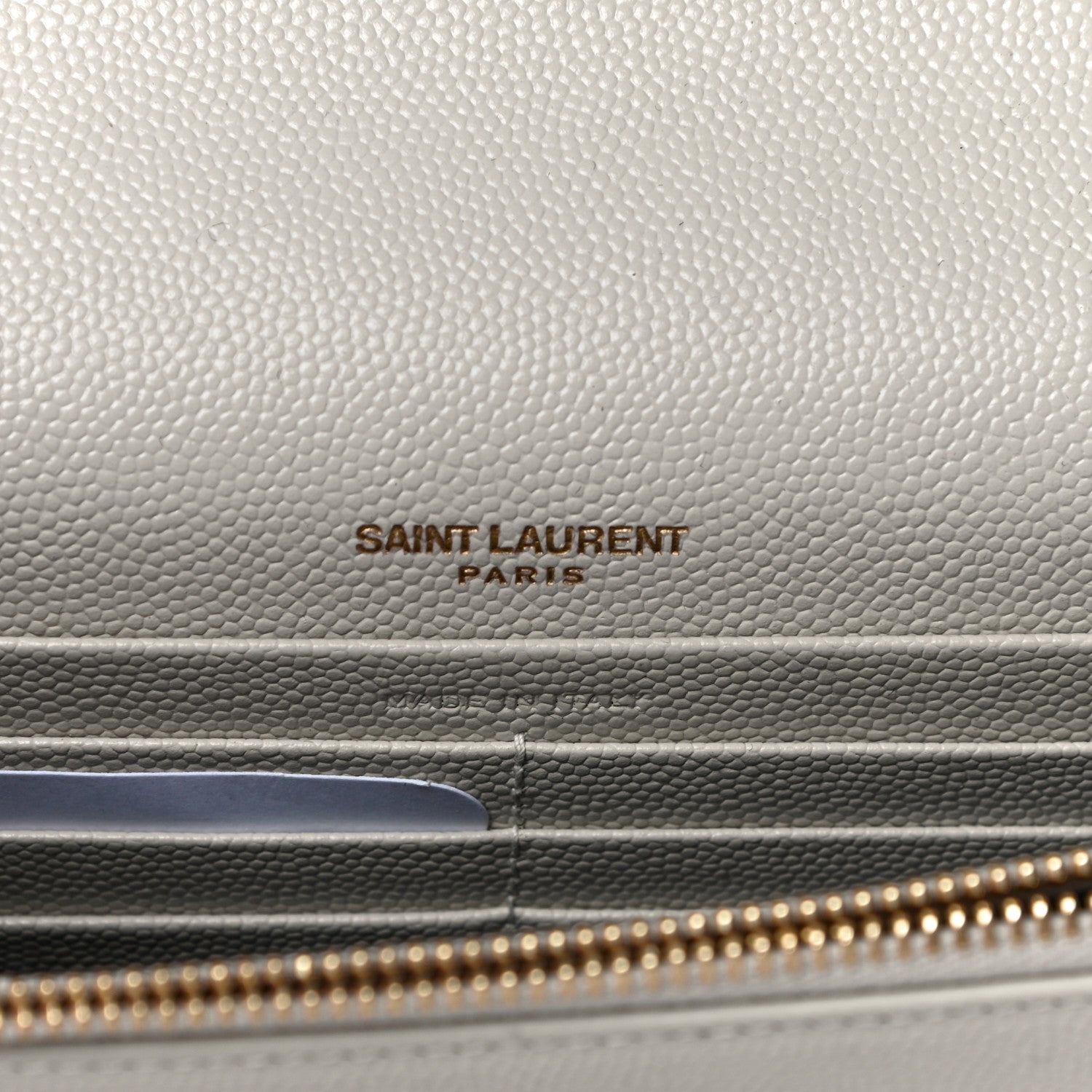 Saint Laurent Grain De Poudre Classic Monogram Kate Tassel Chain Wallet Crema Soft 6 of 11