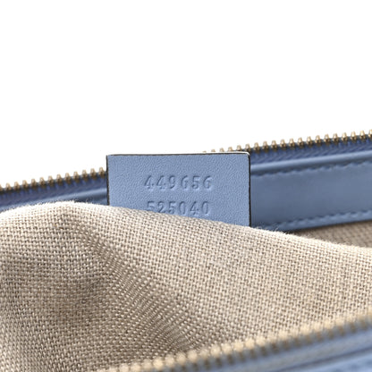 Gucci Soft Microguccissima Small Zippered Satchel Light Blue 7 of 17