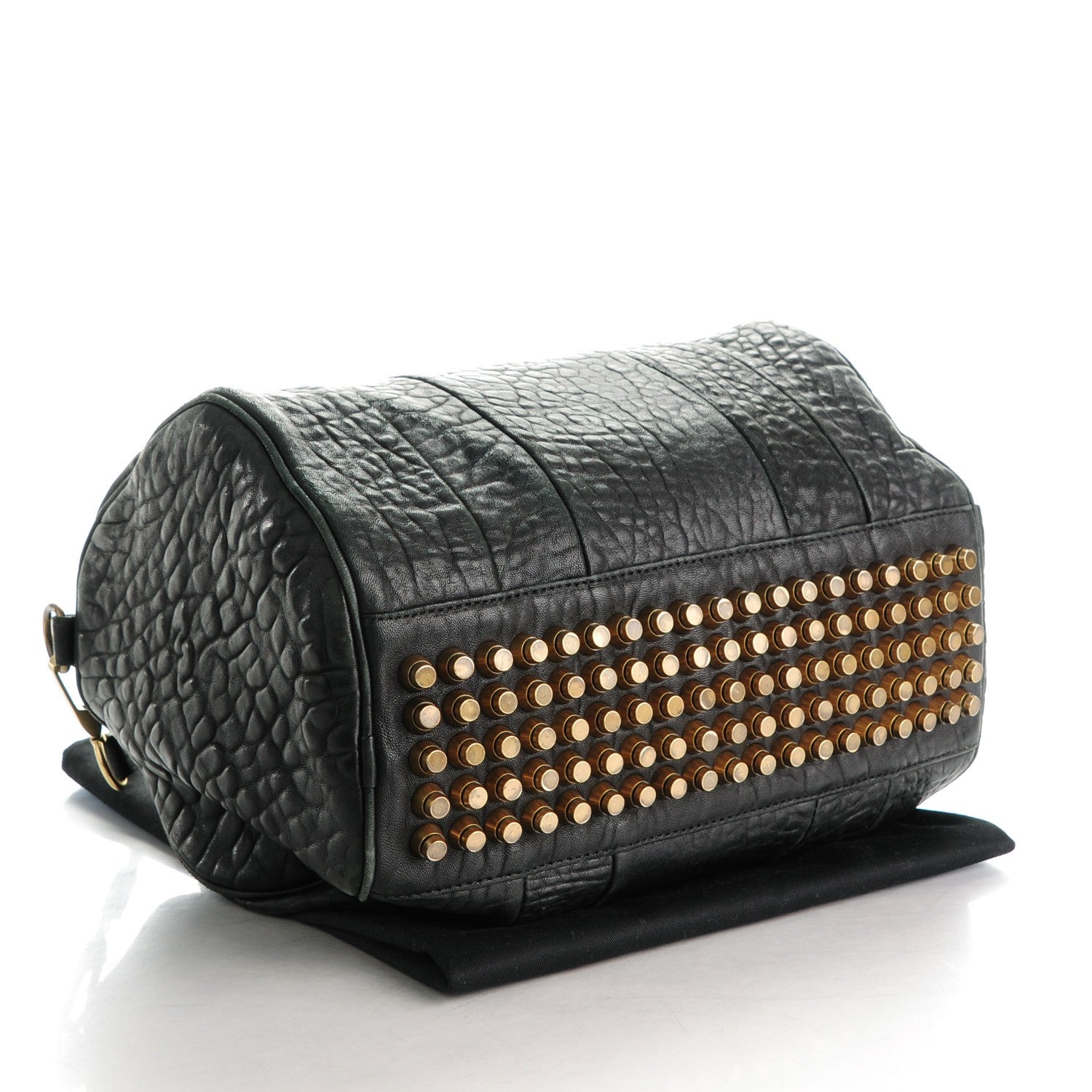 Alexander Wang Pebbled Lambskin Rocco Black Antique Brass Hardware 4 of 8