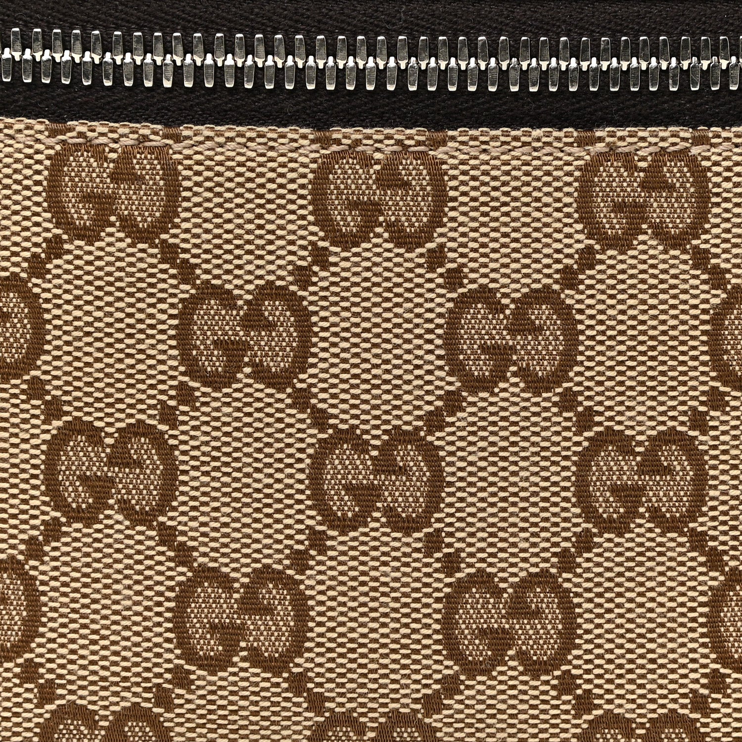 Gucci Monogram Dollar Calfskin Waist Pouch Beige Ebony Testa di Moro Marrone Scuro 8 of 13