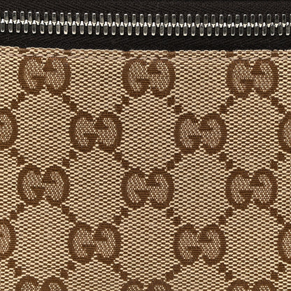 Gucci Monogram Dollar Calfskin Waist Pouch Beige Ebony Testa di Moro Marrone Scuro 8 of 13