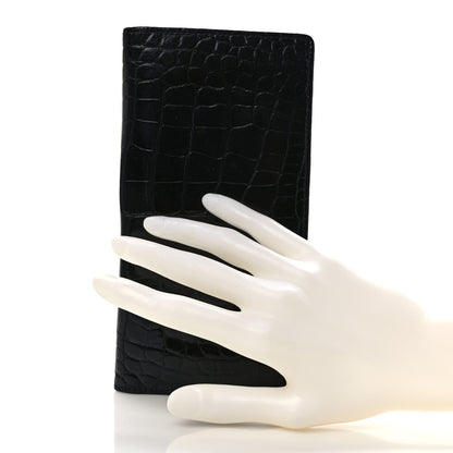 Louis Vuitton Crocodile Brazza Wallet Black 2 of 7