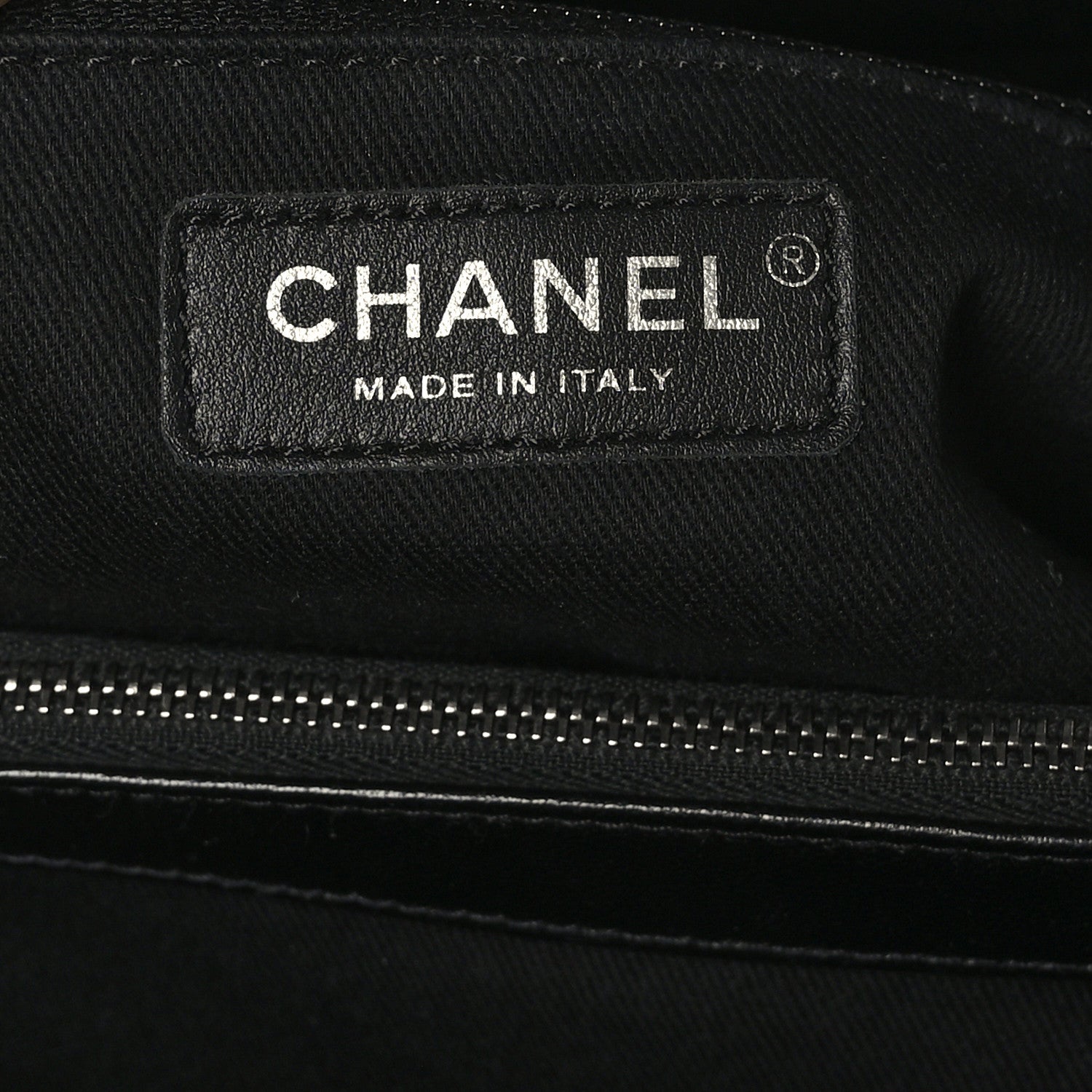 Chanel Metallic Goatskin Quilted Large City Rock Shopping Bag Black 6 of 11