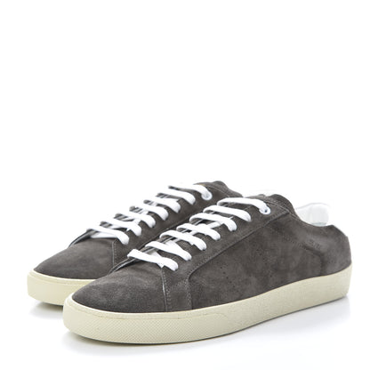 Saint Laurent Suede Soho Mens Court Classic Sneakers 41.5 Bronze White 3 of 8