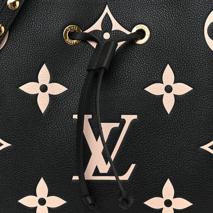 Louis Vuitton Empreinte Monogram Giant Neonoe MM Black Beige 8 of 12