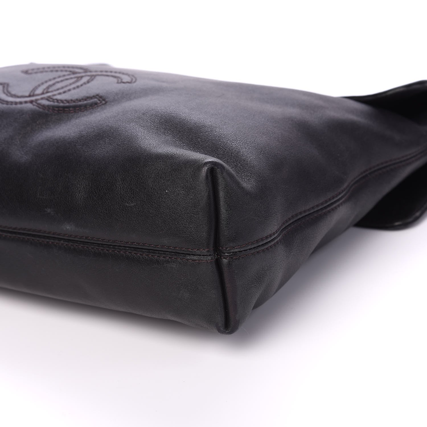 Chanel Lambskin CC Messenger Dark Brown 10 of 10