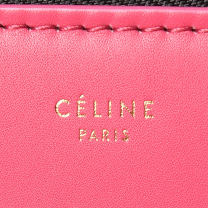 Celine Smooth Calfskin Small Tri-Color Edge Shoulder Bag Fushia 6 of 12