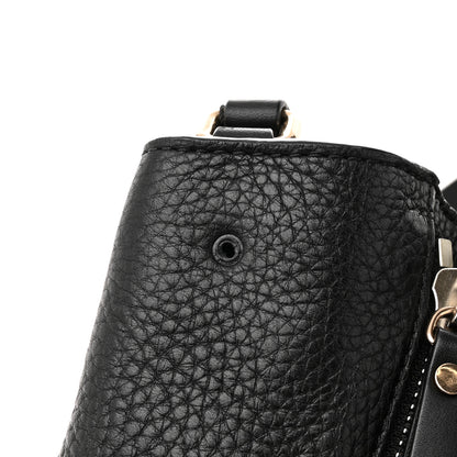 Burberry Grainy Calfskin House Check Medium Maidstone Black 17 of 17