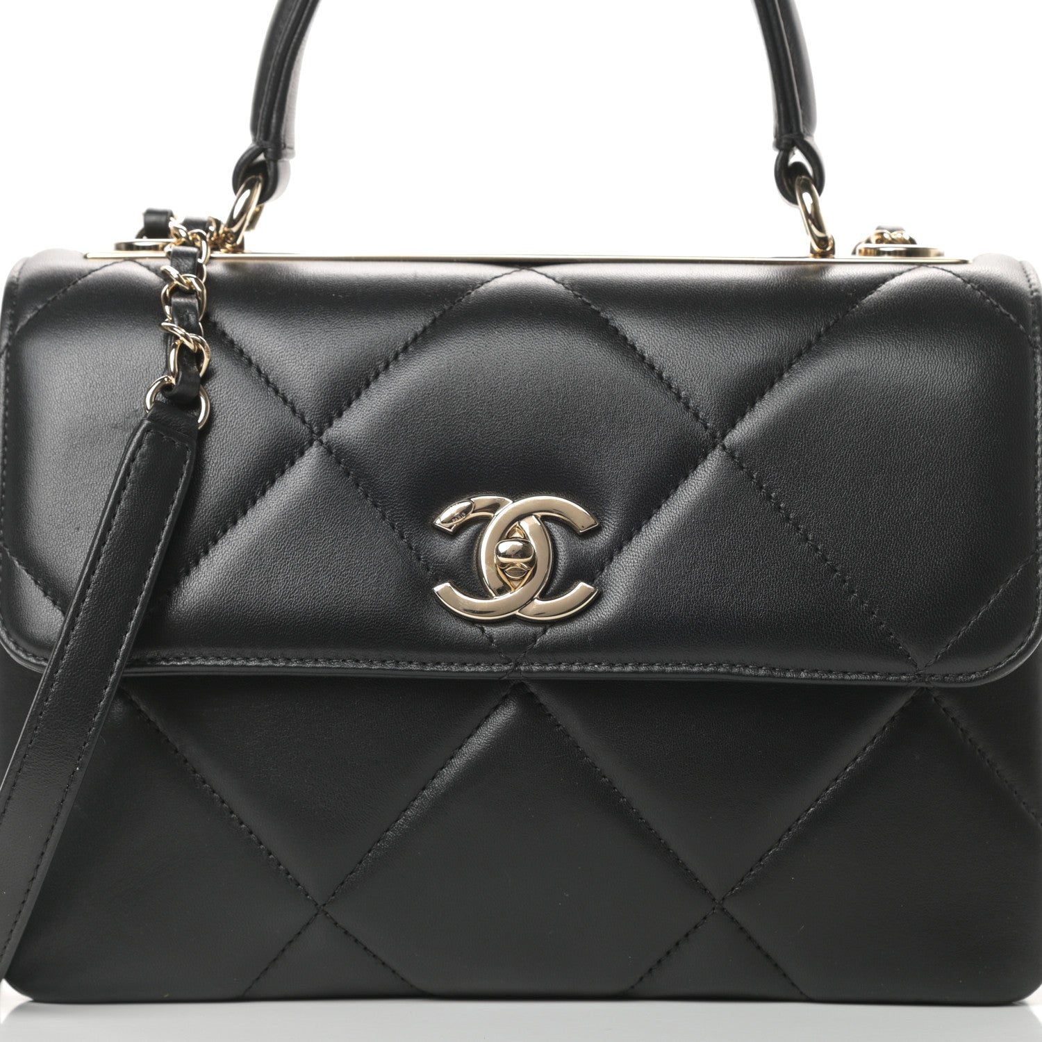 Chanel Lambskin Quilted Small Trendy CC Dual Handle Flap Bag Black 8 of 13