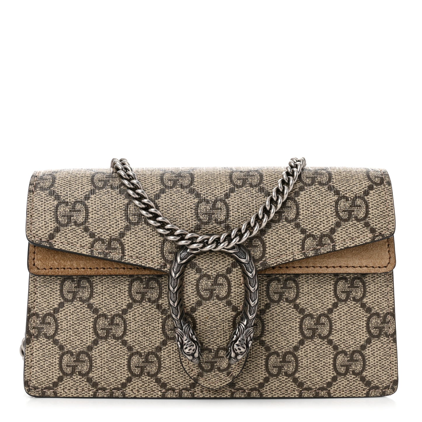 GG Supreme Monogram Super Mini Dionysus Shoulder Bag Taupe