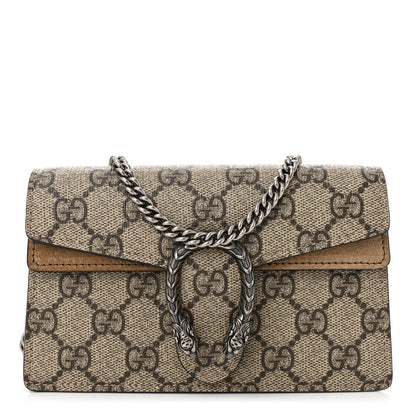Gucci GG Supreme Monogram Super Mini Dionysus Shoulder Bag Taupe 1 of 10