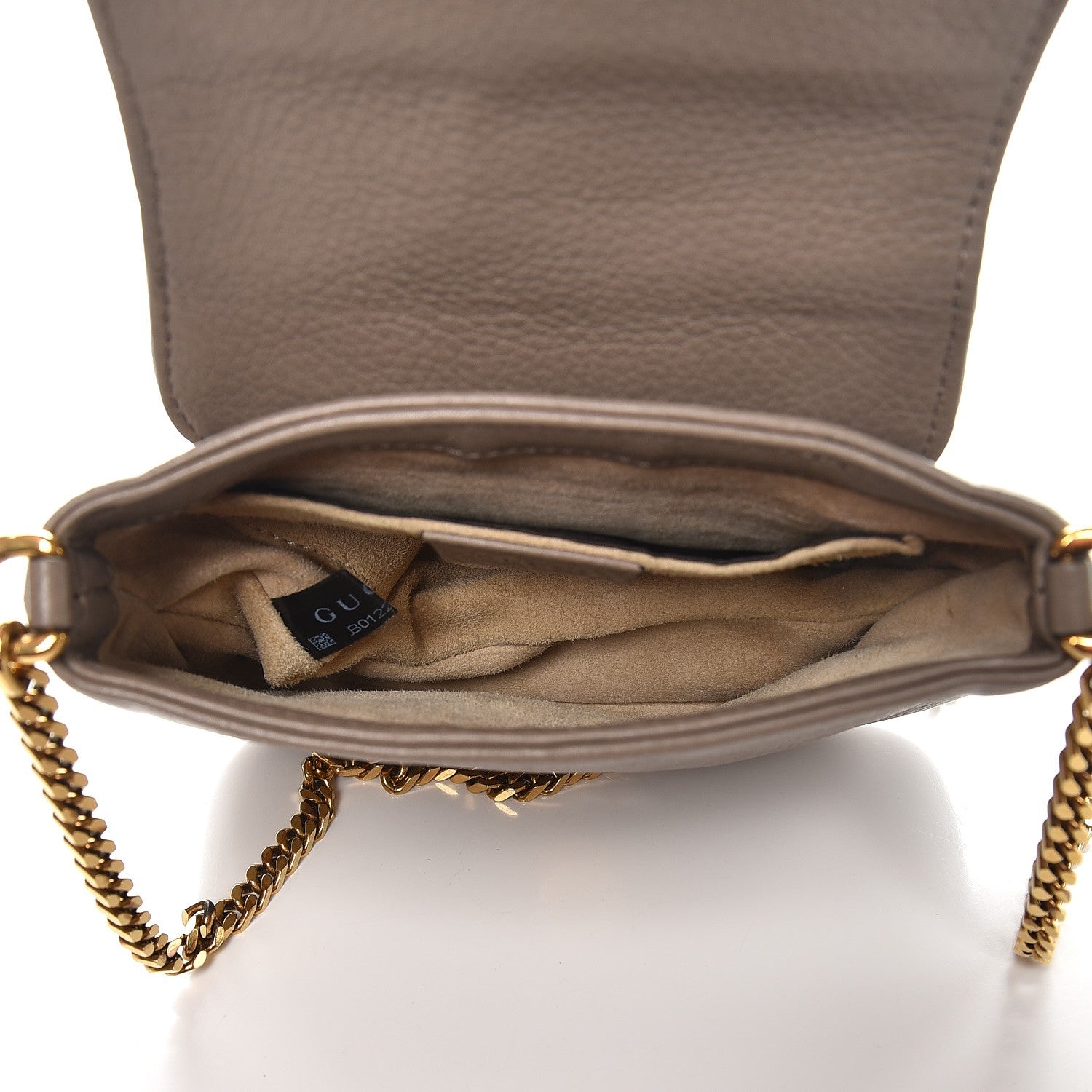 Gucci Pebbled Calfskin Small 1973 Chain Shoulder Bag Porcelain Rose 5 of 8