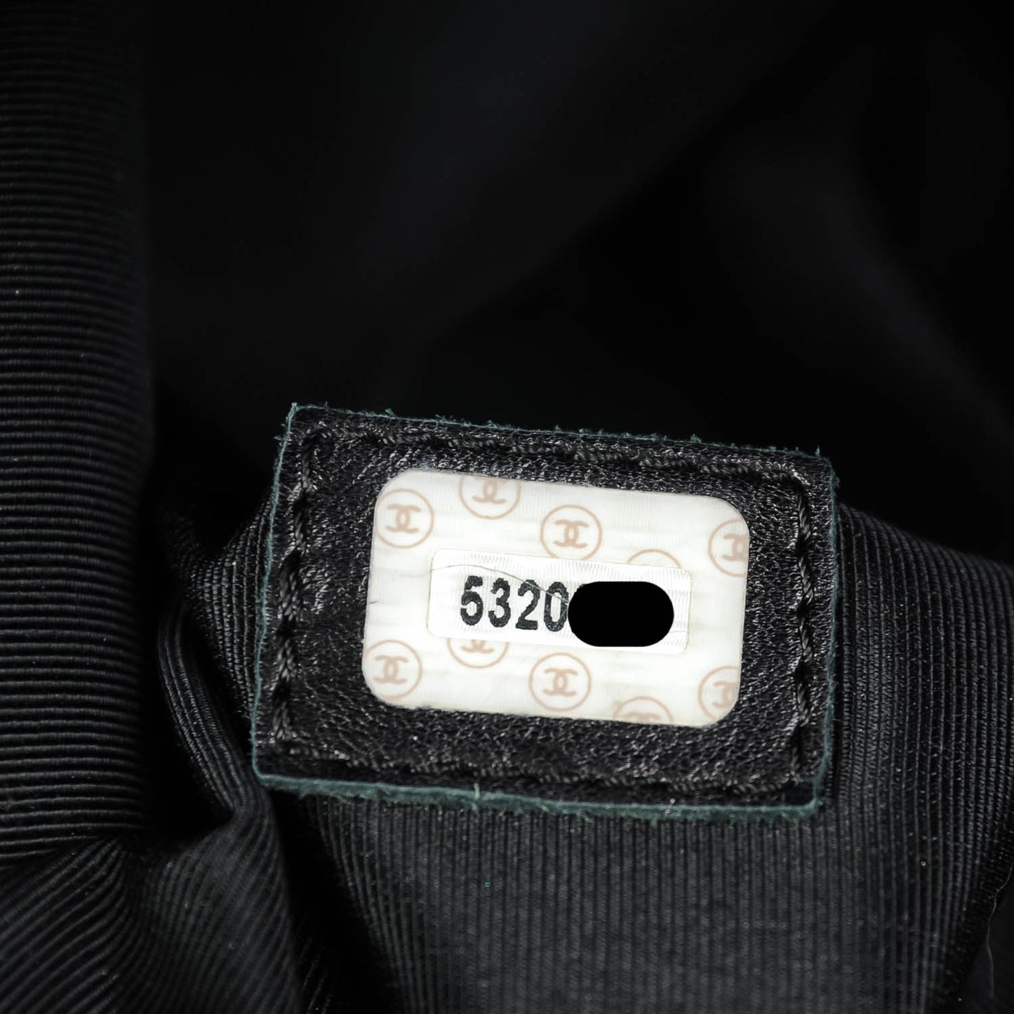 Lambskin CC Stitched Tote Black