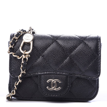 Chanel Caviar Quilted Mini Chain Belt Bag Black 1 of 8