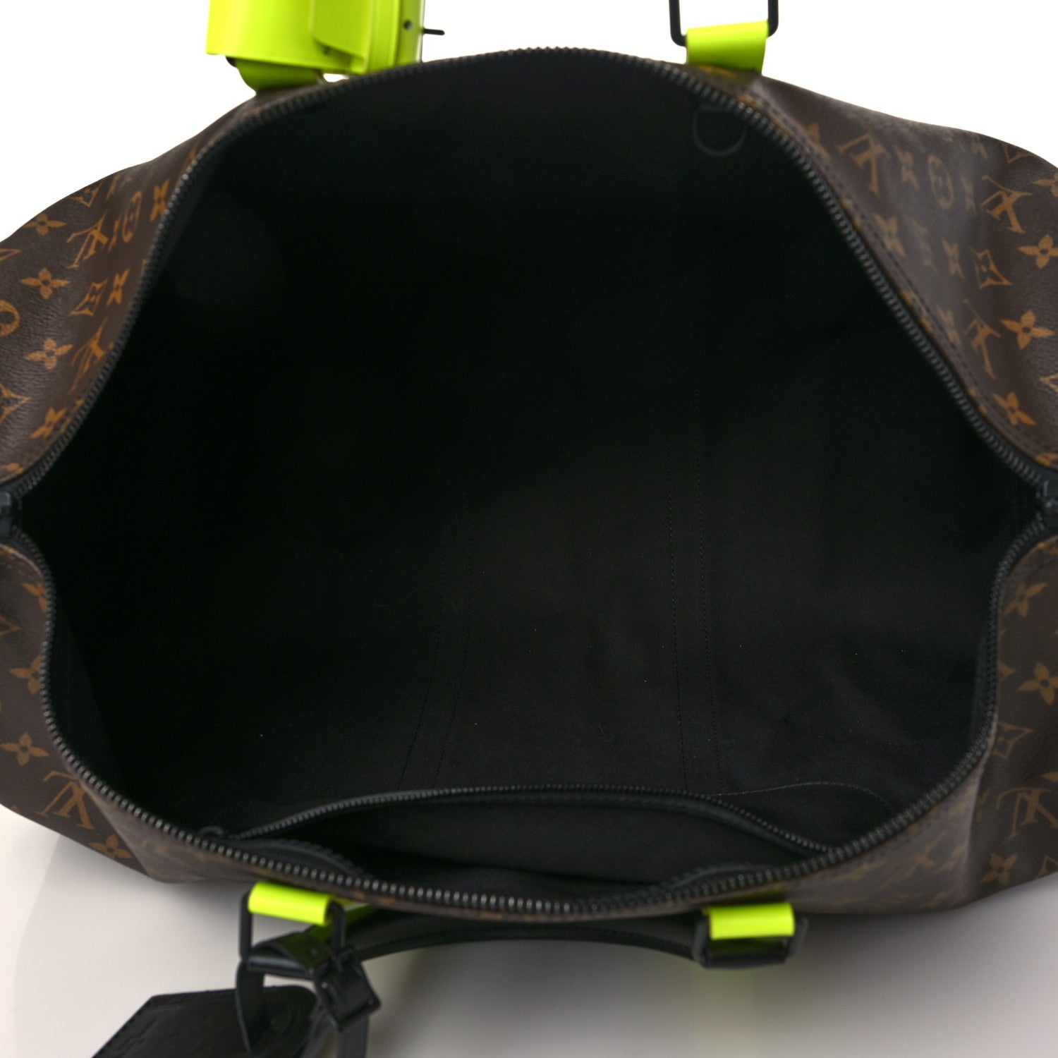 Louis Vuitton Monogram Macassar Keepall Bandouliere 50 Florescent Yellow 4 of 6