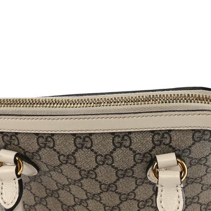 Gucci GG Supreme Monogram Azalea Calfskin Small Horsebit 1955 Top Handle Bag Beige Ebony Mystic White 15 of 15