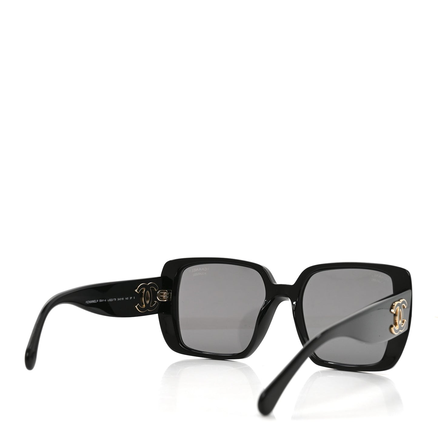 Acetate CC Square Sunglasses 5541-A Black