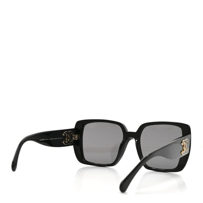 Chanel Acetate CC Square Sunglasses 5541-A Black 4 of 7