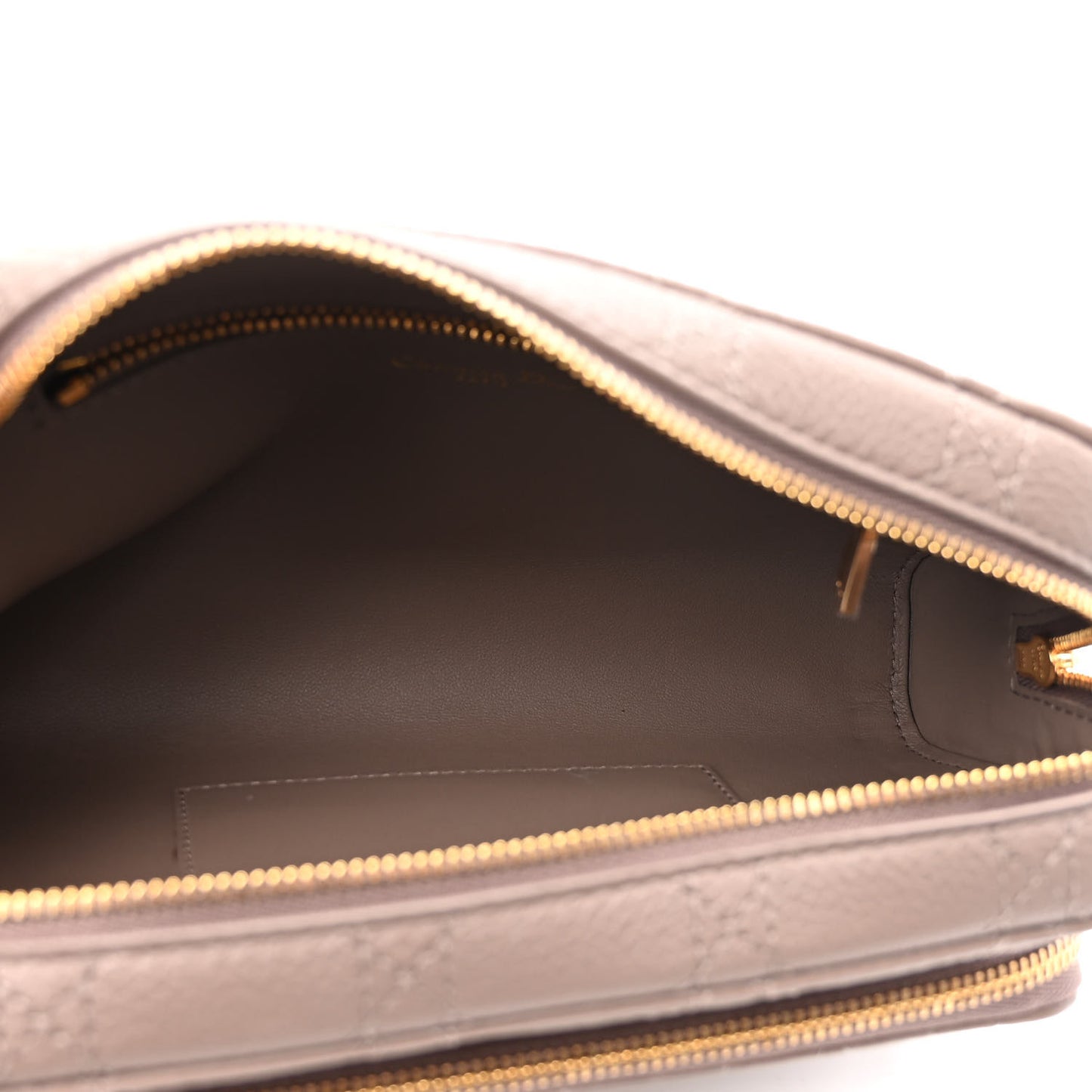 Supple Calfskin Caro Double Pouch Warm Taupe