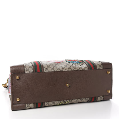 Gucci Soft GG Supreme Monogram Courrier Large Duffle Bag Beige New Acero Multicolor 3 of 9