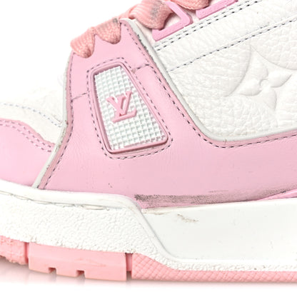 Louis Vuitton Calfskin Monogram Womens LV Trainer Sneakers 36.5 Light Pink 14 of 14