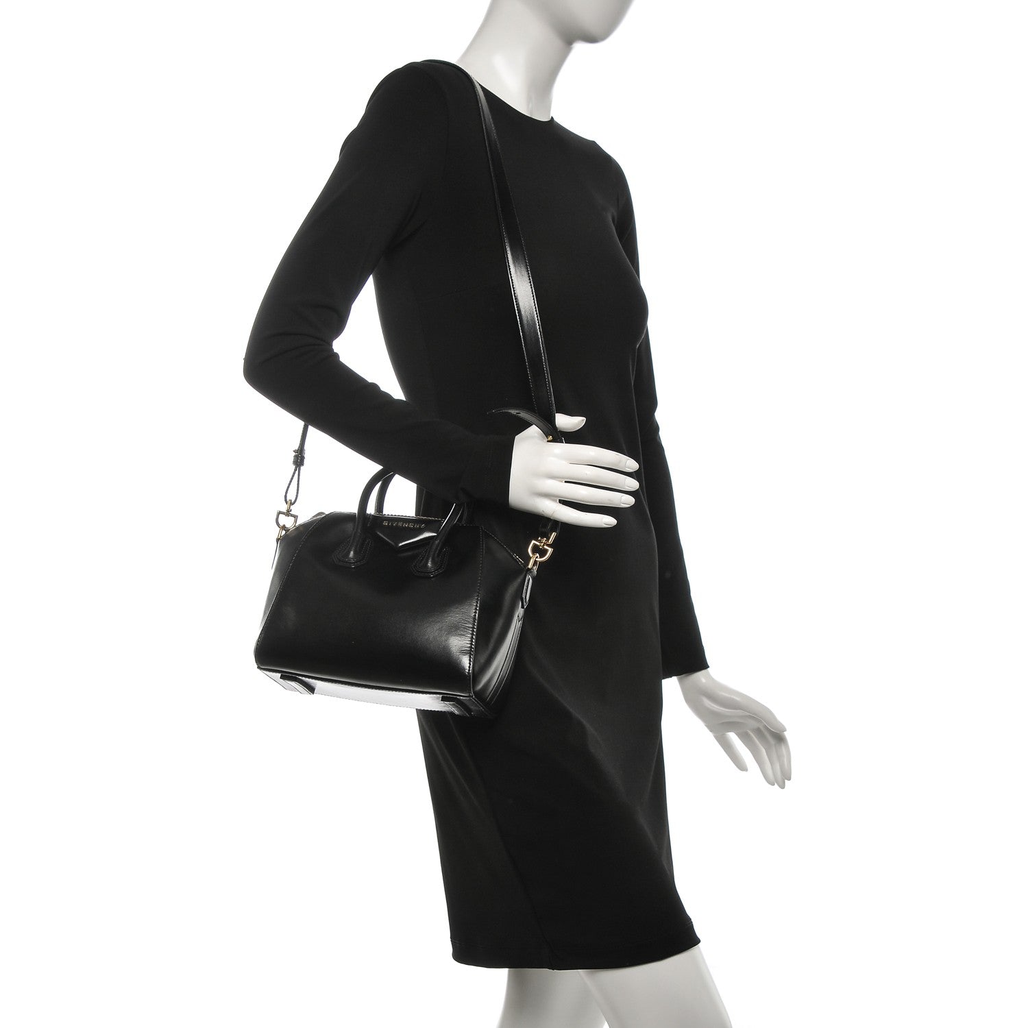 Givenchy Shiny Lord Calfskin Mini Antigona Black 2 of 11