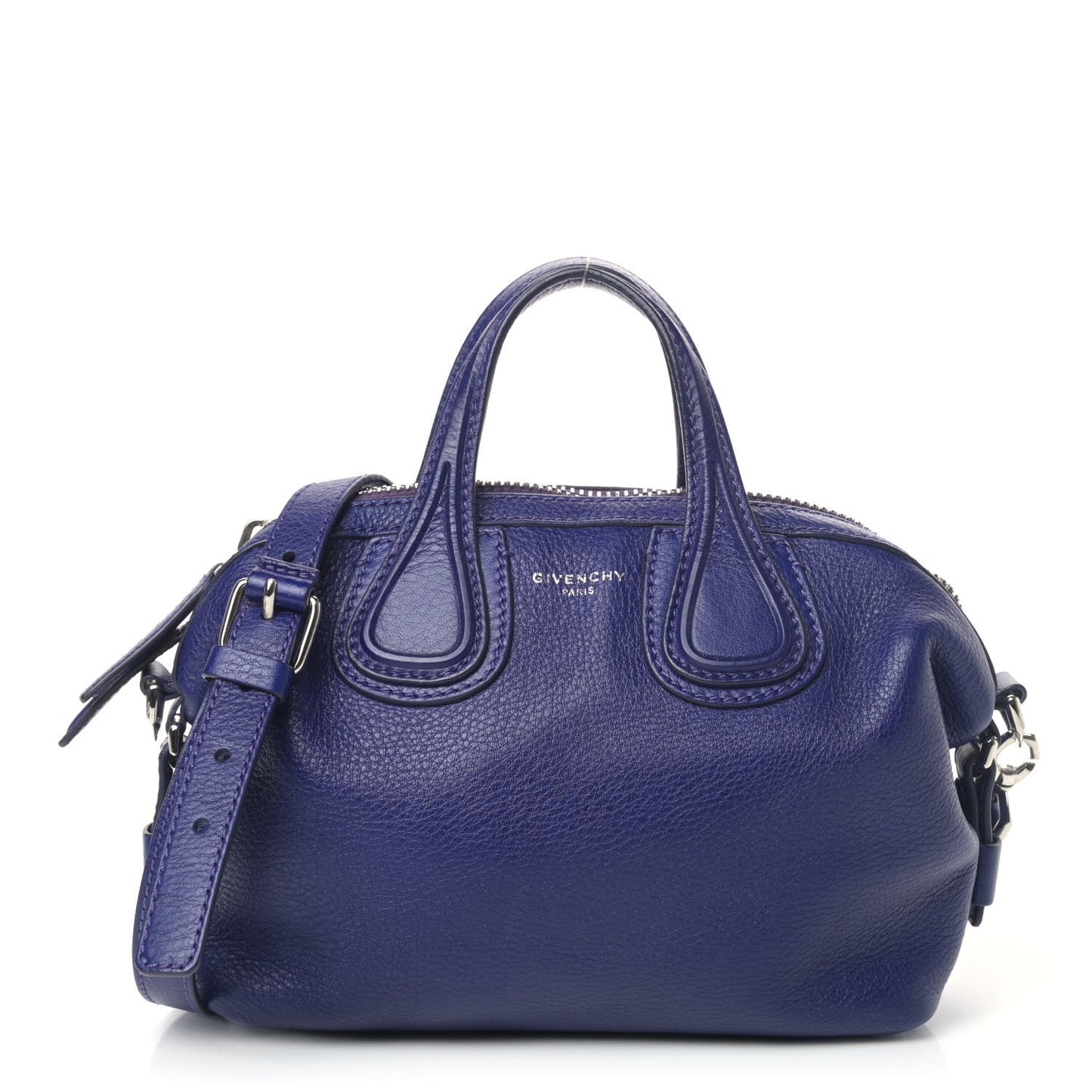 Waxed Calfskin Micro Nightingale Cobalt Blue