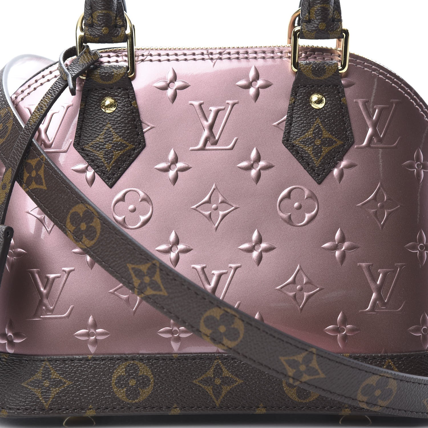 Louis Vuitton Vernis Epi Monogram Alma BB Rose Pale 8 of 10