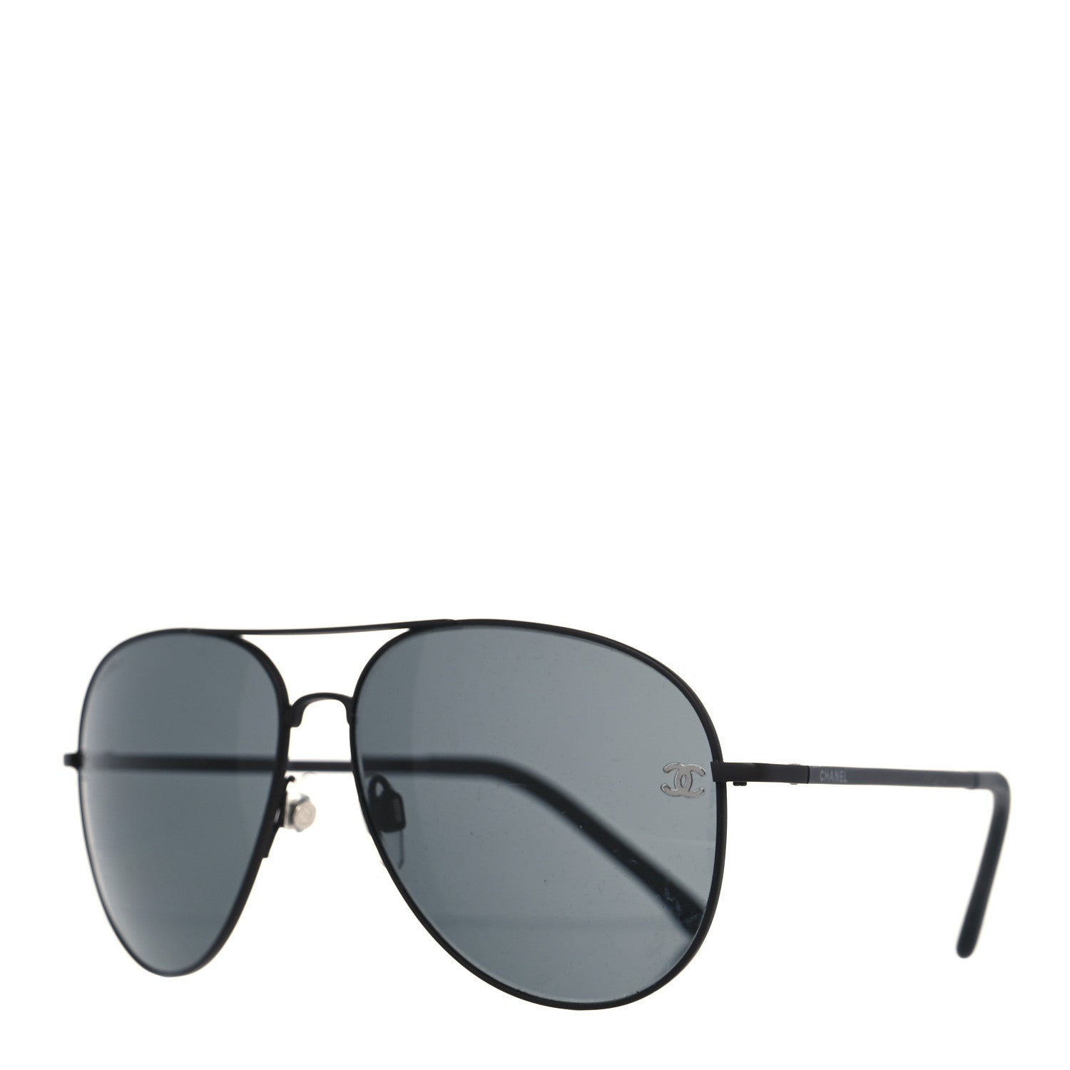 Chanel Aviator CC Sunglasses 4189-T-Q Matte Brown Dark Grey 1 of 8