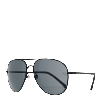 Chanel Aviator CC Sunglasses 4189-T-Q Matte Brown Dark Grey 1 of 8