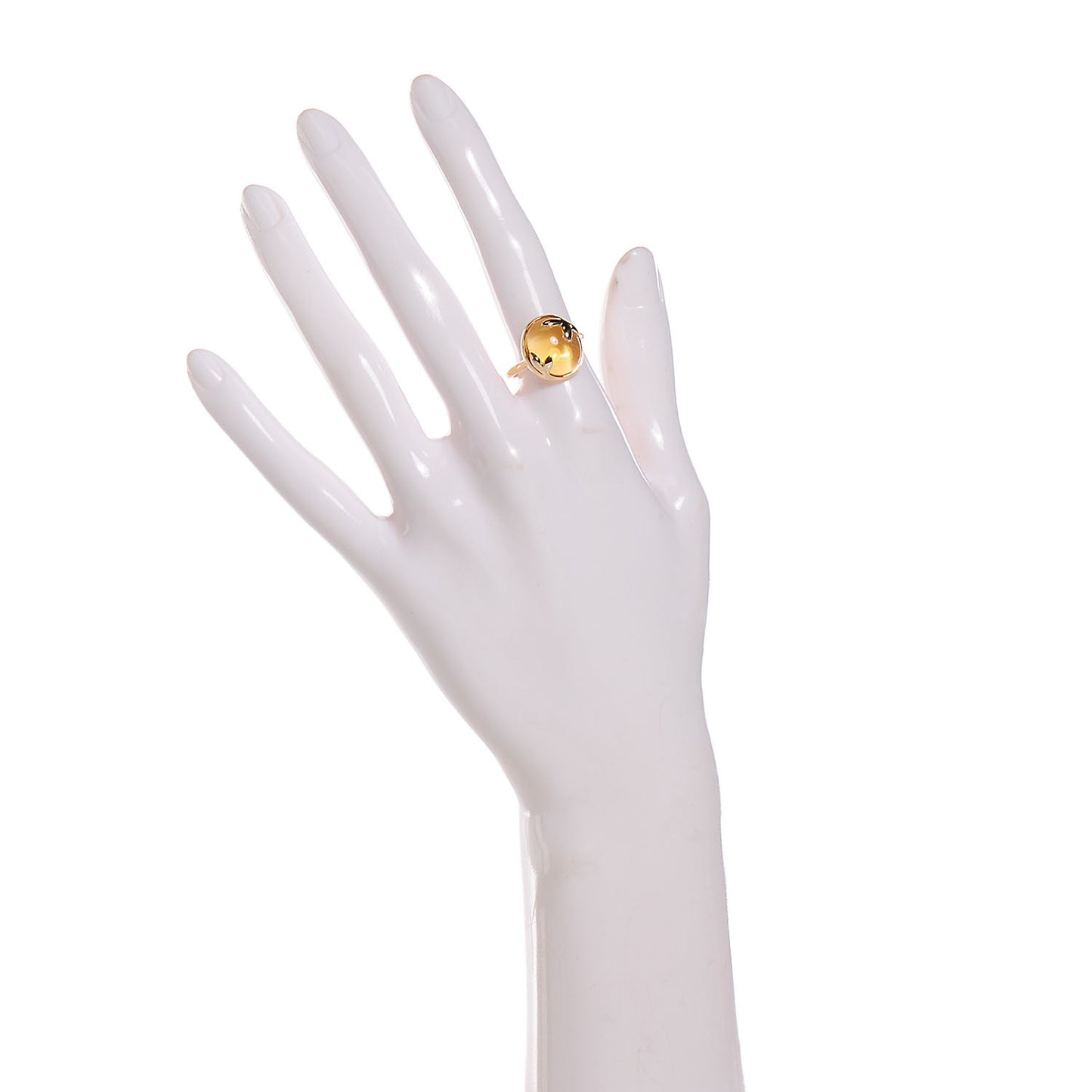 18K Yellow Gold Citrine Paloma Picasso Olive Leaf Ring 7