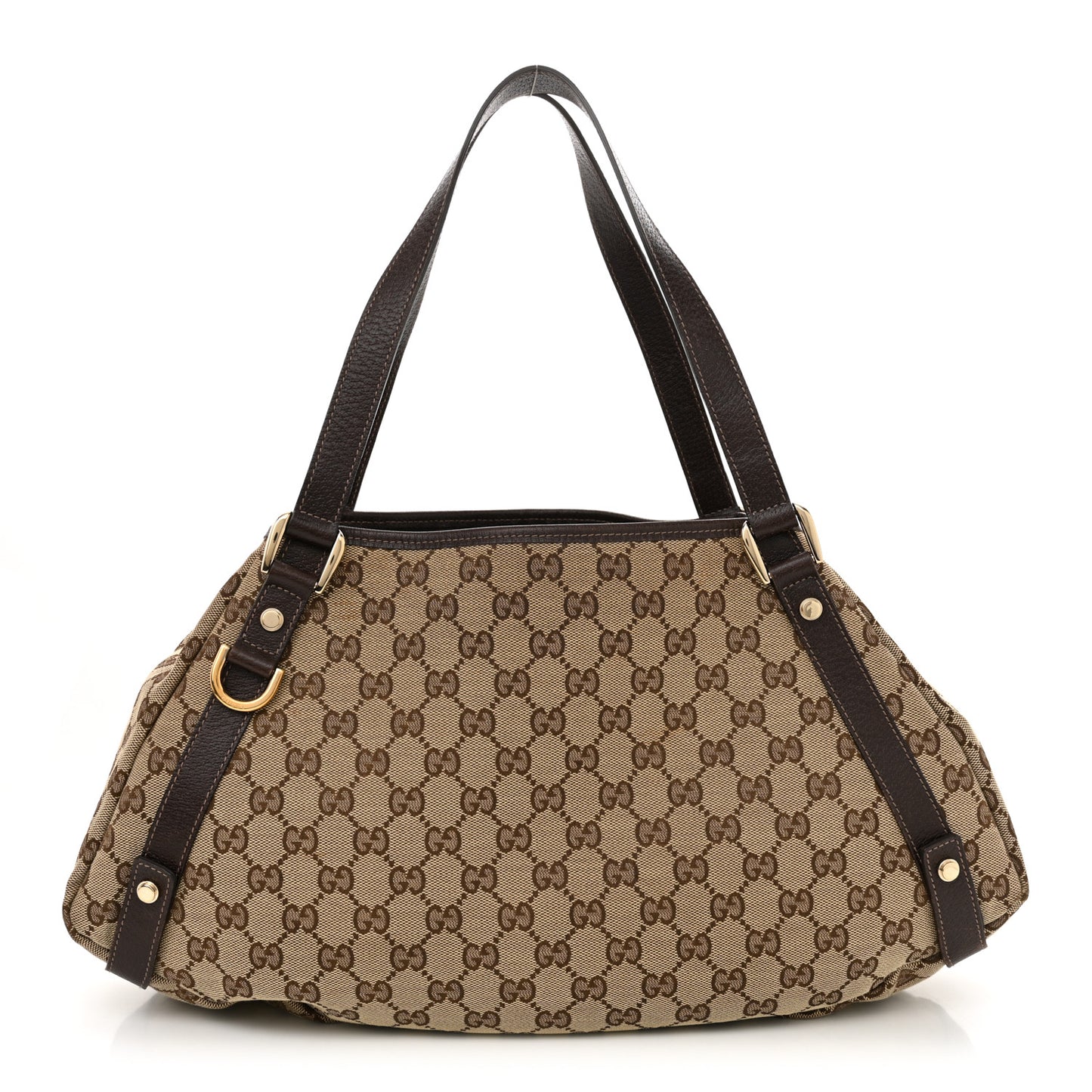 Monogram Medium Abbey Shoulder Bag Dark Brown